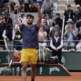 Carlos Alcaraz en quarts de finale à Roland-Garros KEYSTONE/AP/Thibault Camus